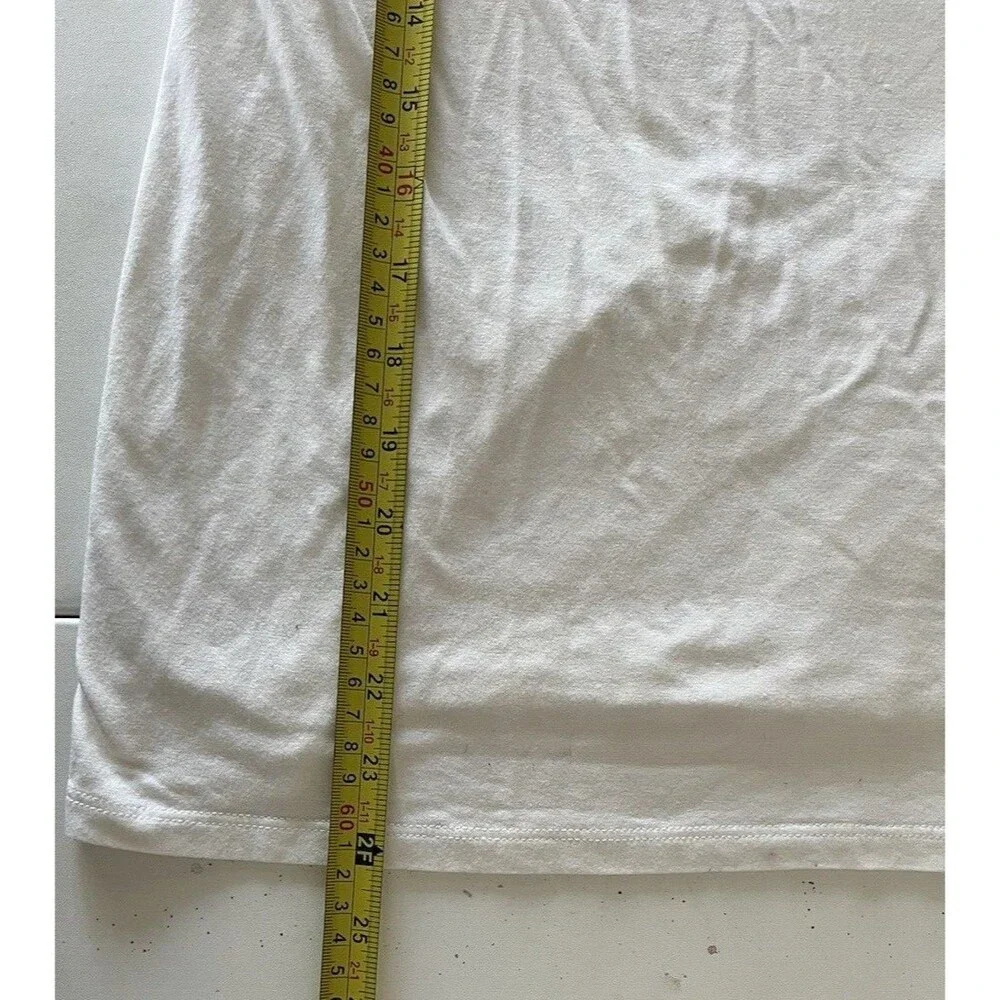 Leo & Nicole Women's Crochet Tank Top White Stretch USA Size Medium - Picture 4 of 8
